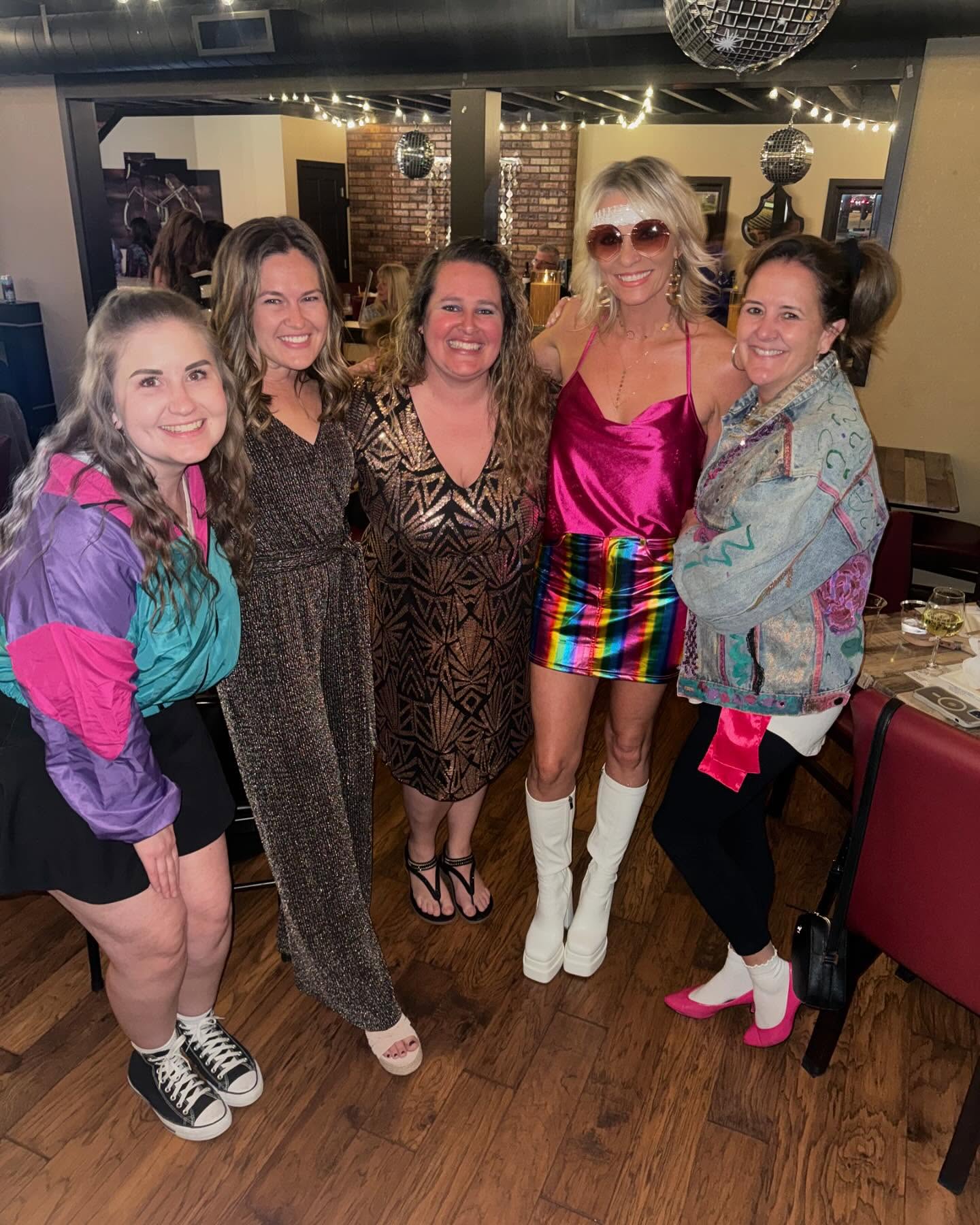 Friends gathered at a DJ Russ Fritz themed party